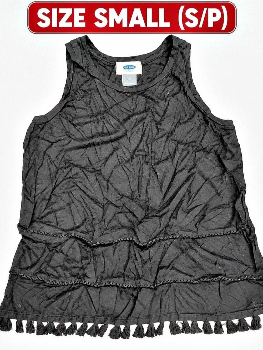 Free People Black Tank Top Size Small Like New
